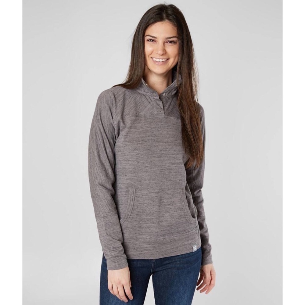 LIV Outdoor Gray Sunny Quarter Snap Pullover S